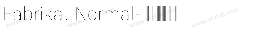 Fabrikat Normal字体转换